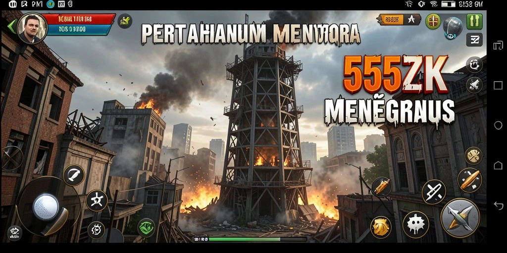 Tangkapan layar dari gameplay seru 555ZK Tower Defense.