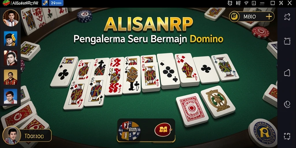 Tangkapan layar ALISANRP menampilkan aksi seru gameplay Domino.