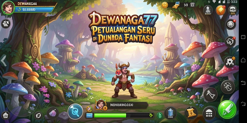 Tampilan gameplay DEWANAGA77 dengan karakter dan latar yang menawan.