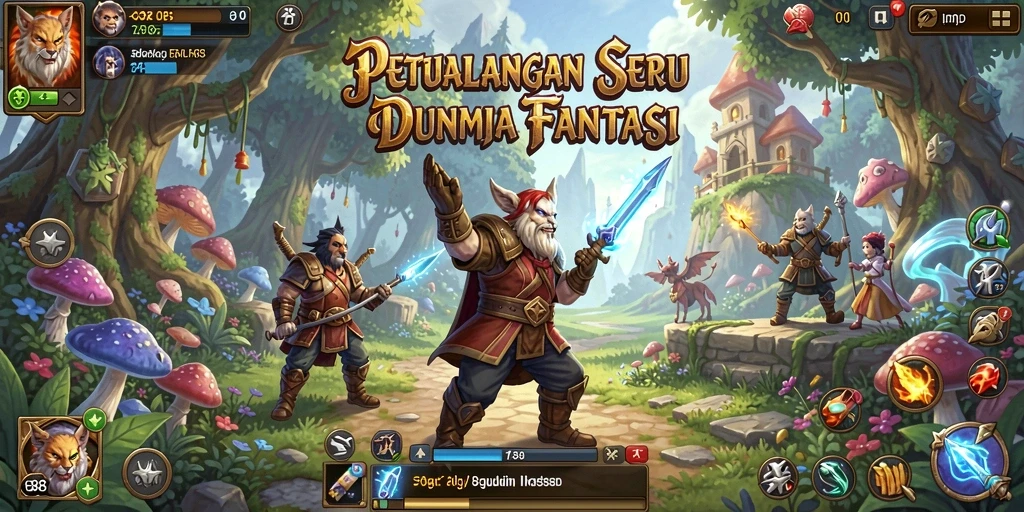 Tampilan gameplay E88 yang menakjubkan di dunia petualangan.
