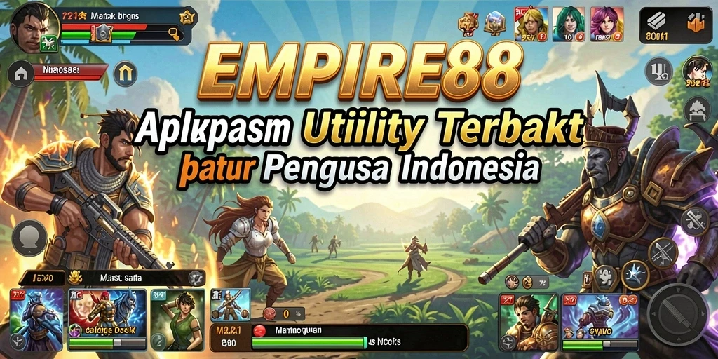 Tampilan utama EMPIRE88 yang menonjolkan fitur Utility.