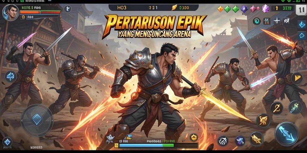 Gameplay mendebarkan di arena pertarungan HO3.