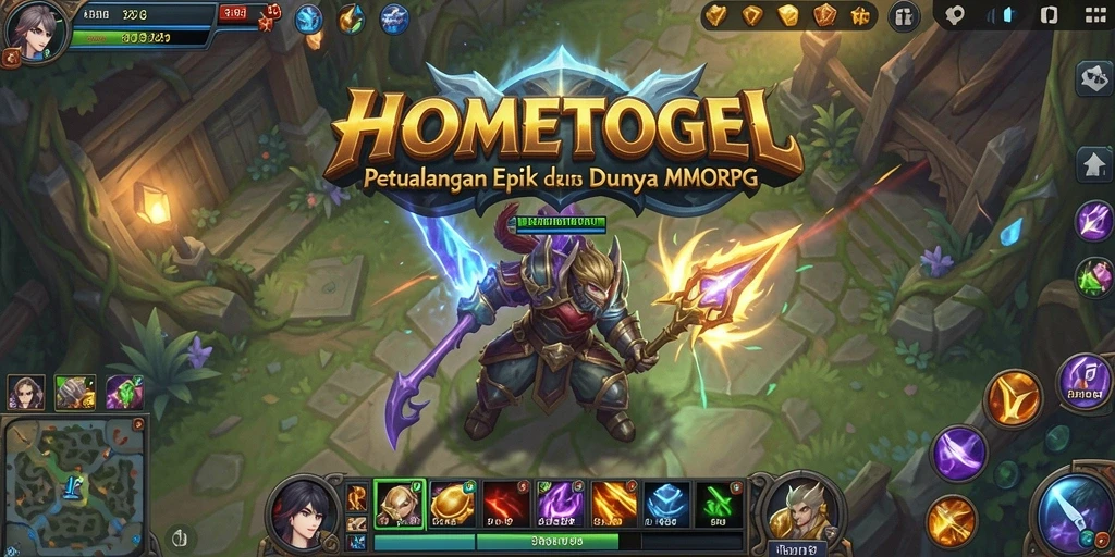 Screenshot gameplay <strong>HOMETOGEL</strong> menampilkan aksi pertempuran yang mendebarkan di dunia MMORPG.