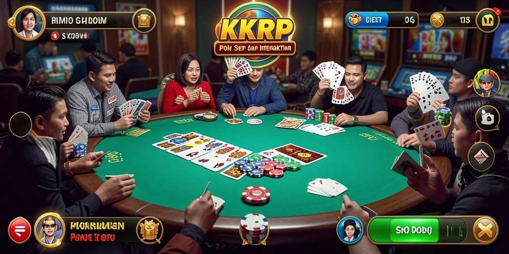Screenshot gameplay KKRP menampilkan pengalaman seru bermain poker.