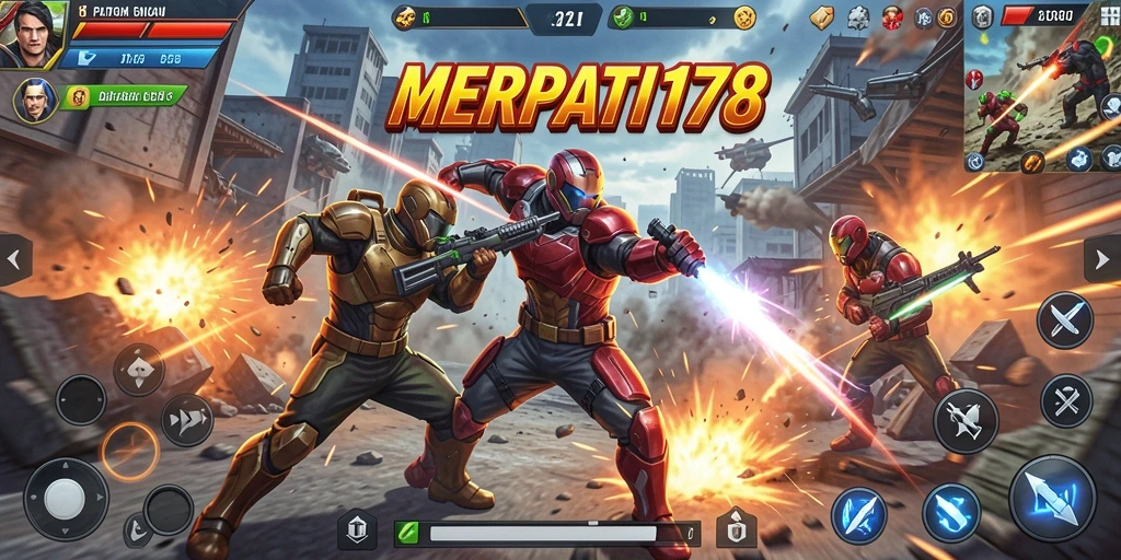 Screenshot utama menunjukkan aksi seru dalam gameplay MERPATI178.