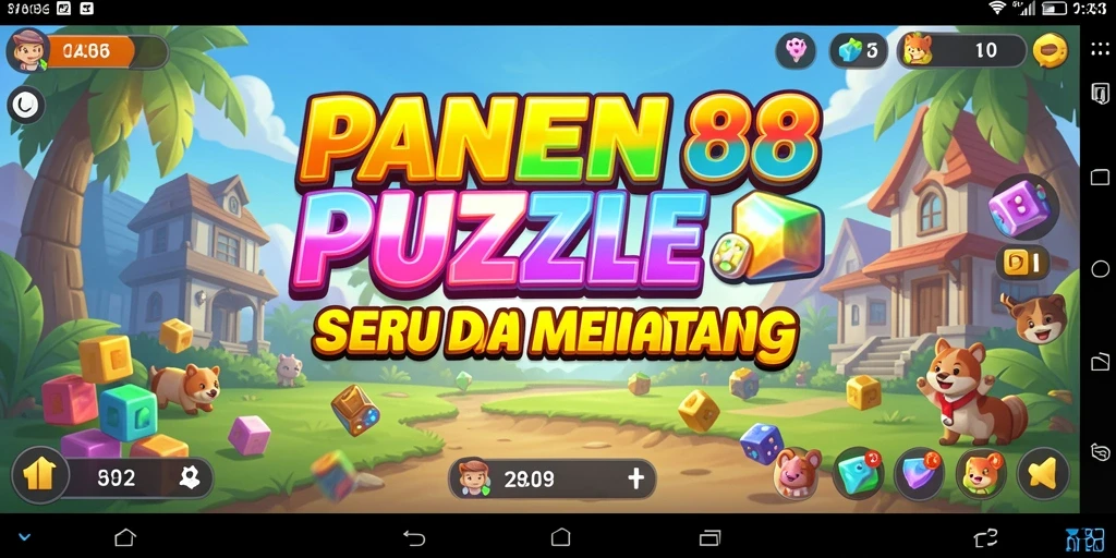 Screenshot utama PANEN88 menampilkan gameplay seru dengan puzzle menantang.