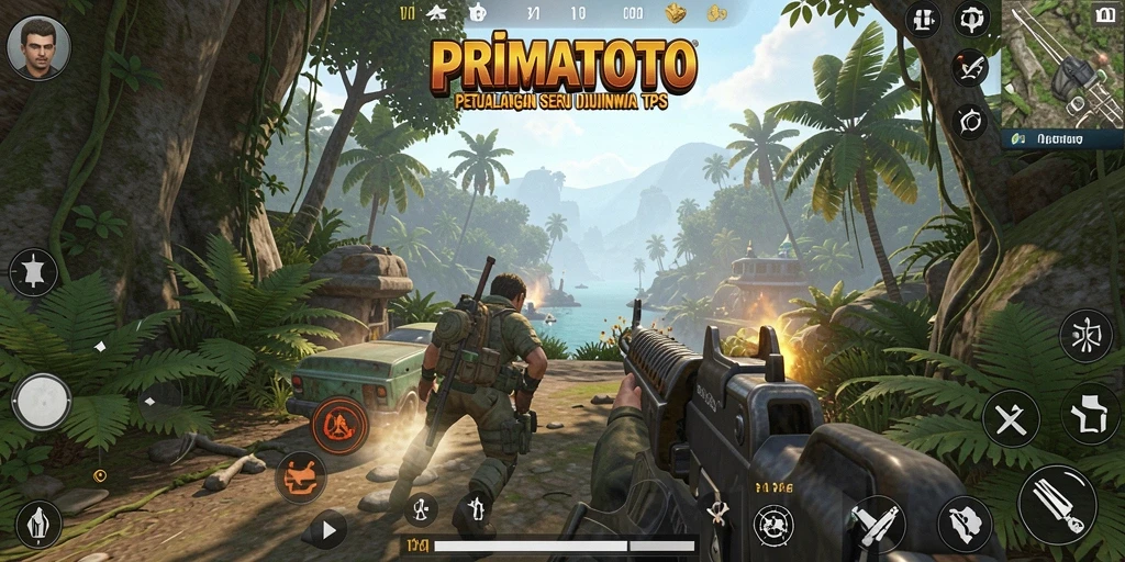 Gameplay mendebarkan di dunia TPS PRIMATOTO.