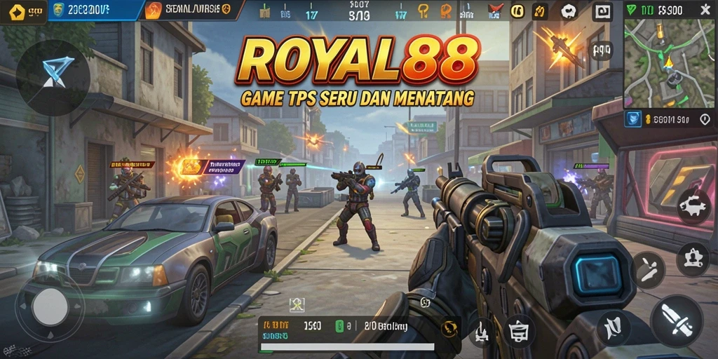 Tampilan gameplay seru dari ROYAL88 dengan aksi TPS.
