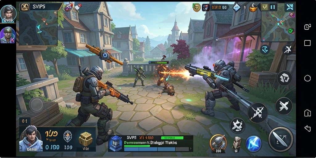 Tampilan gameplay SVIP5 yang menegangkan dan strategis.