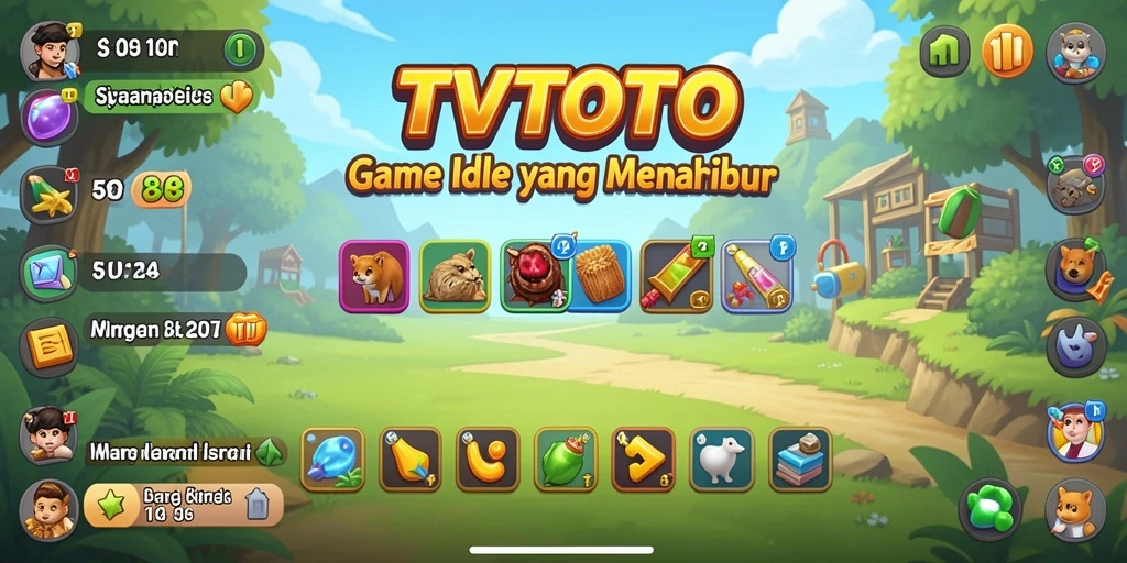 Screenshot gameplay TVTOTO yang menampilkan aktivitas Idle yang menarik.